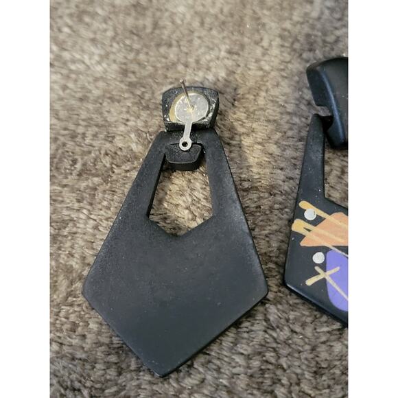 Black Geometric Stainless Posts - Picture 2 of 5